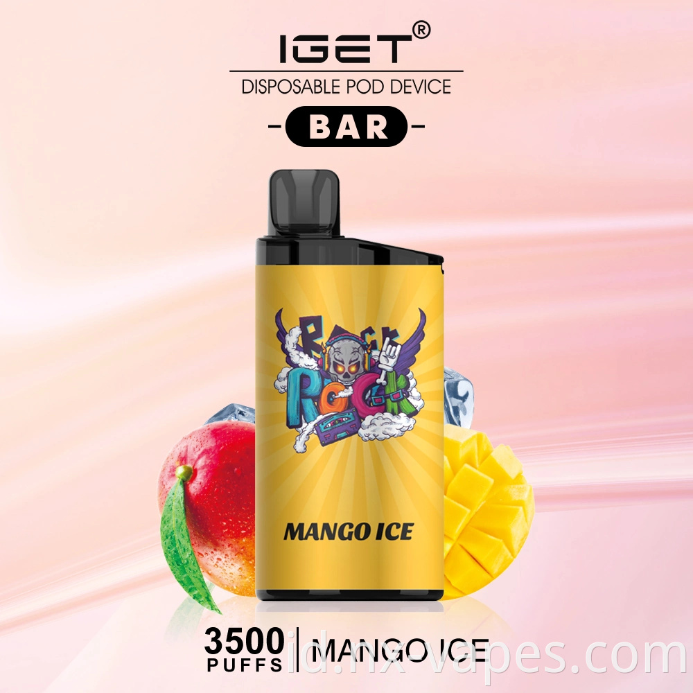 OEM IGET BAR 3500 Puffs Terbaik Produsen Vape Iget